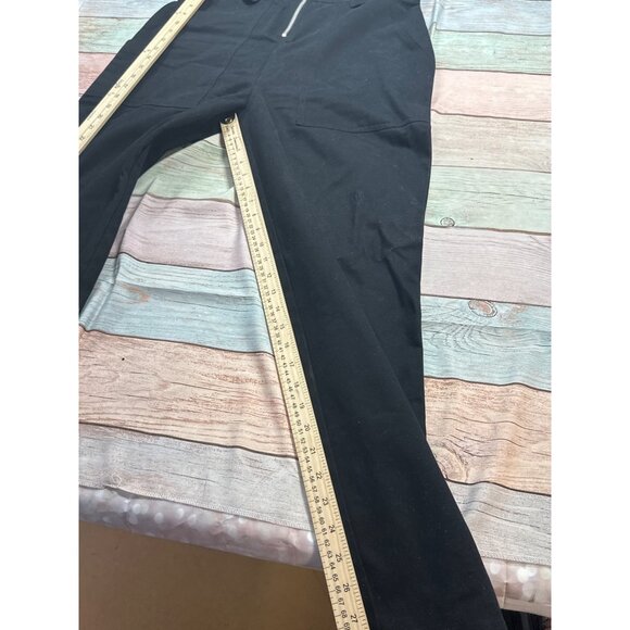 Steve Madden Womens Size M Black Denim Jumpsuit Long Sleeve Zip Front New - Picture 10 of 14